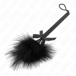 KINK MASAJEADOR DE CUERDA DE NAILON CON PLUMAS PARA COSQUILLAS Y LAZO NEGRO 25 CM