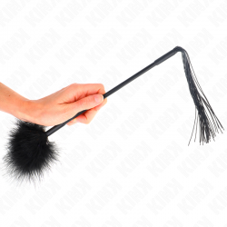 KINK LaTIGO DE SILICONA CON PLUMAS PARA COSQUILLAS 47 CM