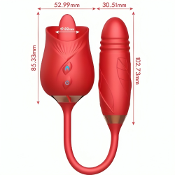 ARMONY DELIGHT FLOWER VIBRADOR THRUSTING CON LENGUA ROJO