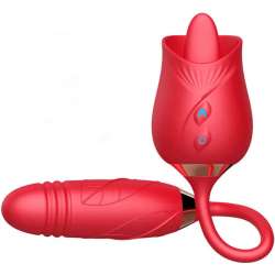 ARMONY DELIGHT FLOWER VIBRADOR THRUSTING CON LENGUA ROJO