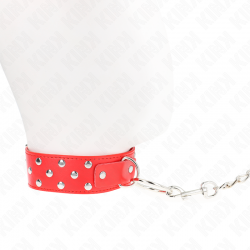 KINK COLLAR CON CORREA 65 CM REMACHE ANILLA ROJO AJUSTABLE 36 50 CM X 38 CM