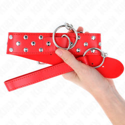 KINK COLLAR CON CORREA 65 CM REMACHE ANILLA ROJO AJUSTABLE 36 50 CM X 38 CM