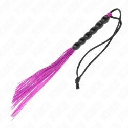 KINK MINI LaTIGO DE SILICONA CON AGARRE 6 BOLAS MORADO 26 CM