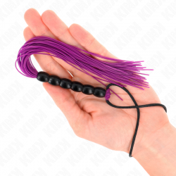 KINK MINI LaTIGO DE SILICONA CON AGARRE 6 BOLAS MORADO 26 CM