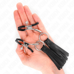 KINK PINZAS PARA PEZONES CON BORLAS DE POLIPIEL 6 CM