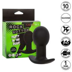 CALEXOTICS ROCK BOTTOM PLUG ANAL 10 VIBRACIONES SILICONA NEGRO