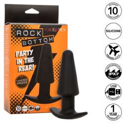 CALEXOTICS ROCK BOTTOM PLUG ANAL CaNICO 10 VIBRACIONES SILICONA NEGRO