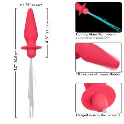 CALEXOTICS SOUTHERN LIGHTS LIGHT UP PLUG ANAL CON LUCES 10 VIBRACIONES SILICONA ROSA