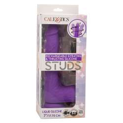 CALEXOTICS STUDS VIBRADOR RECARGABLE Y GIRATORIO 10 VIBRACIONES VIOLETA