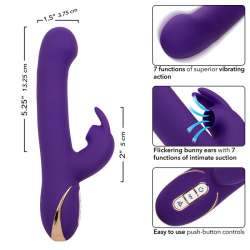 CALEXOTICS JACK VIBRADOR RABBIT Y ESTIMULADOR 7 NIVELES DE VIBRACIaN Y SUCCIaN AZUL