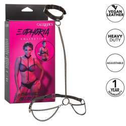 CALEXOTICS EUPHORIA COLLAR HALTER Y CORREA CON CADENA