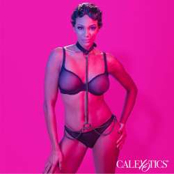 CALEXOTICS EUPHORIA COLLAR HALTER Y CORREA CON CADENA