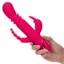 CALEXOTICS JACK FANTASY TRIPLE VIBRADOR CALENTABLE RABBIT ROSA