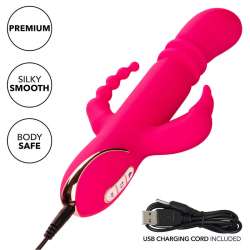 CALEXOTICS JACK FANTASY TRIPLE VIBRADOR CALENTABLE RABBIT ROSA