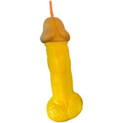 DIABLO PICANTE VASO PENE PLaSTICO AMARILLO