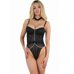 LIVCO CORSETTI FASHION RUBIKA LC XG079 BODY CON GARGANTILLA NEGRO XL