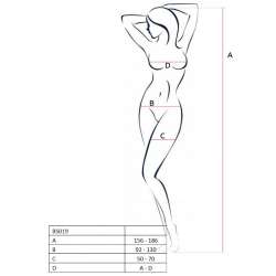 PASSION WOMAN BS019 BODYSTOCKING BLANCO TALLA UNICA