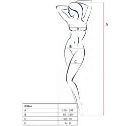 PASSION WOMAN BS024 BODYSTOCKING BLANCO TALLA UNICA