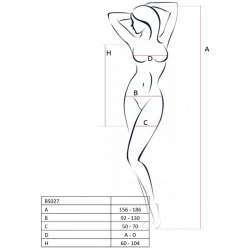 PASSION WOMAN BS027 BODYSTOCKING ESTILO VESTIDO ROJO TALLA UNICA