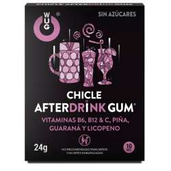 WUG GUM AFTER DRINK CHICLE RESACA 10 UNIDADES